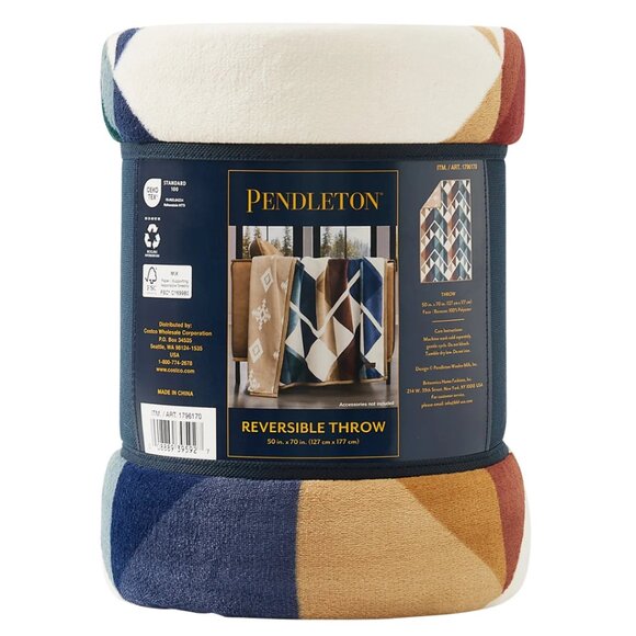 Pendleton Reversible Plush Throw Blanket 50X70‎ - Picture 6 of 6